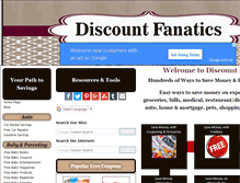 Tablet Screenshot of discountfanatics.com